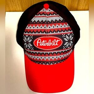 Peterbilt Trucks Black & Red Ho-Ho-Ho Holiday Print Hat/Cap